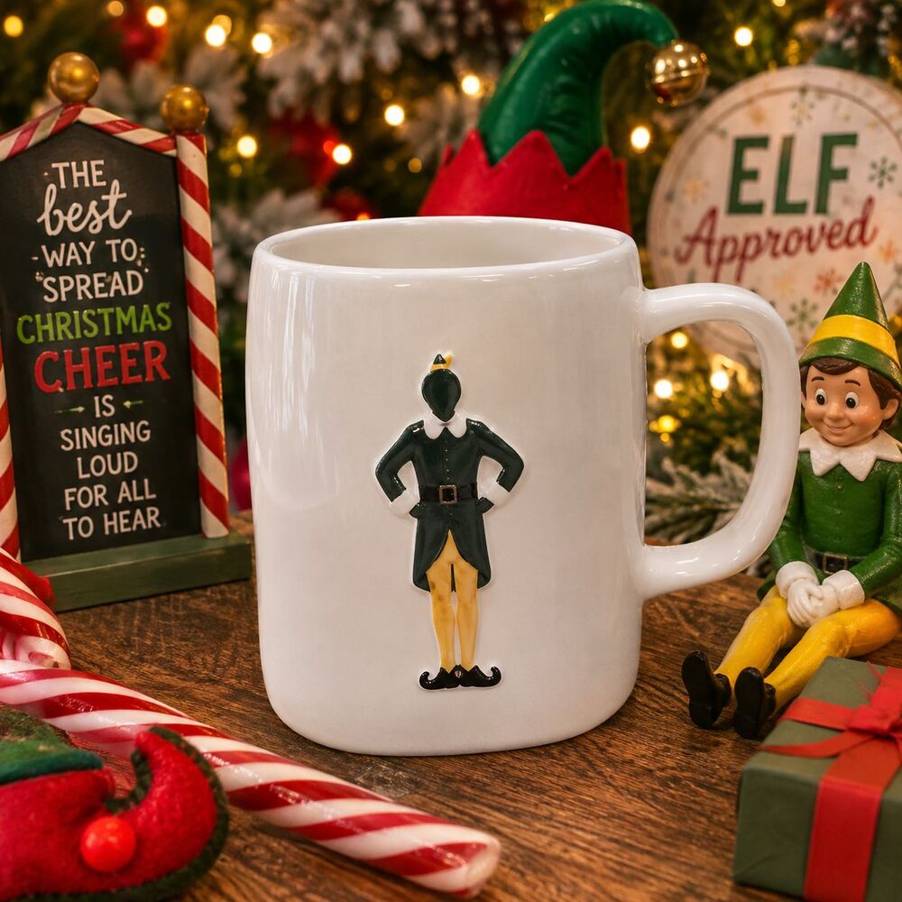 Rae Dunn Elf Mug Worlds Best Cup of Coffee By Magenta Artisan Collection